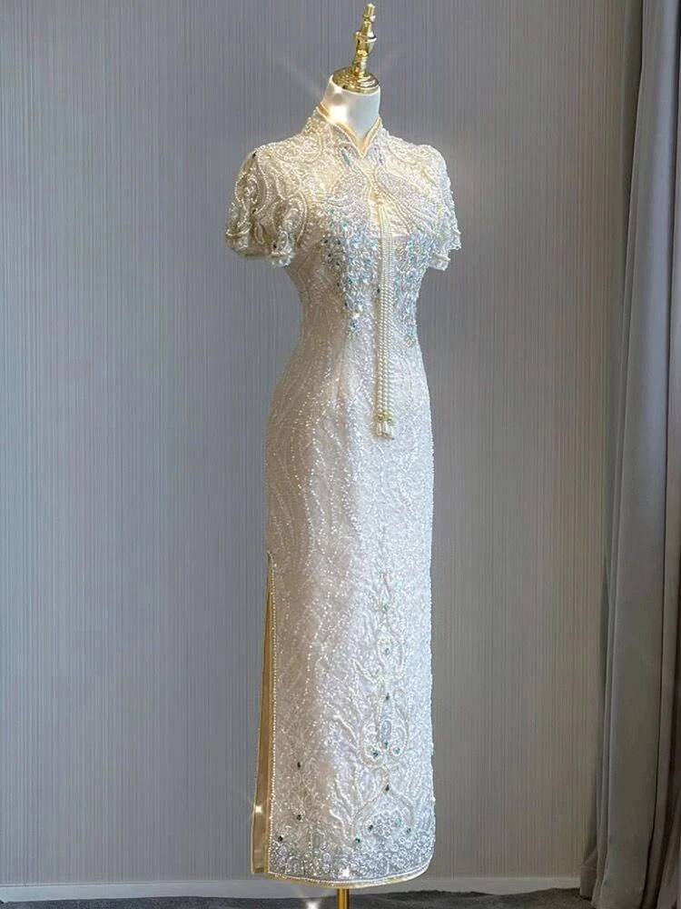 

Ele New Chinese Sle Wedding Dr for Women Engagement Banquet Gown High End Sensation Marriage Dr