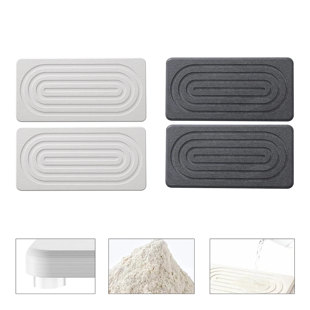 For Kitchen Countertops Kitchen Water Tray Diatomite Coasters For Soap Bottle Placement Deep Water Grooves Ventilated Base