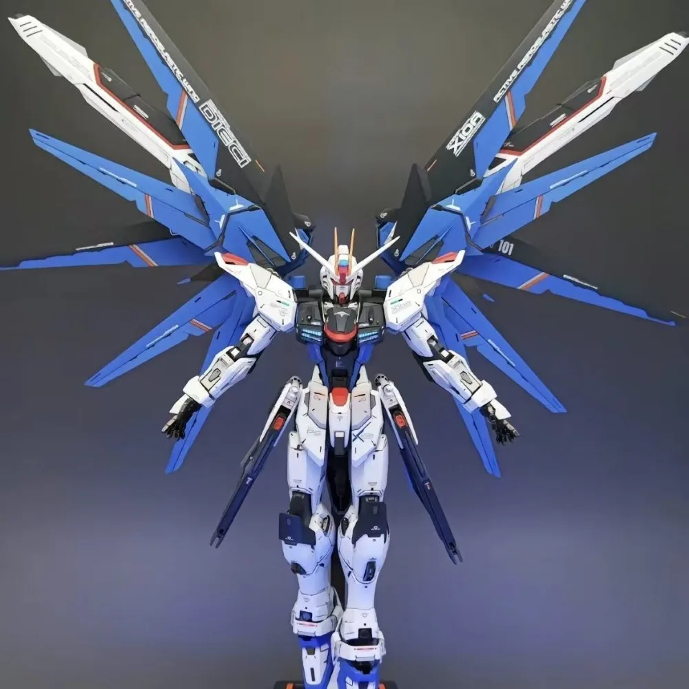 

MGEX Strike Freedom Plastic Model Kit 1/144 Action Figure Robot Anime Assembly Doll Toy Collectible for Boys Birthday Gifts