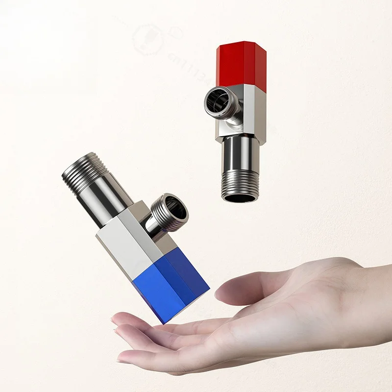 Brass Angle Stop Valve, 4 Inch Water Shut Off Valve, Explosionproof Extension Water Stop Fitting for Home Plumbing