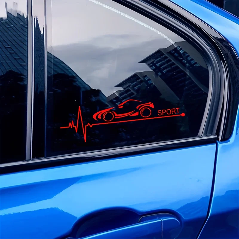 قطعتان من ملصق نبضات القلب للسيارة الرياضية الرائعة - فيبي ديناميكي لسيارة الدراجة النارية الخارجية