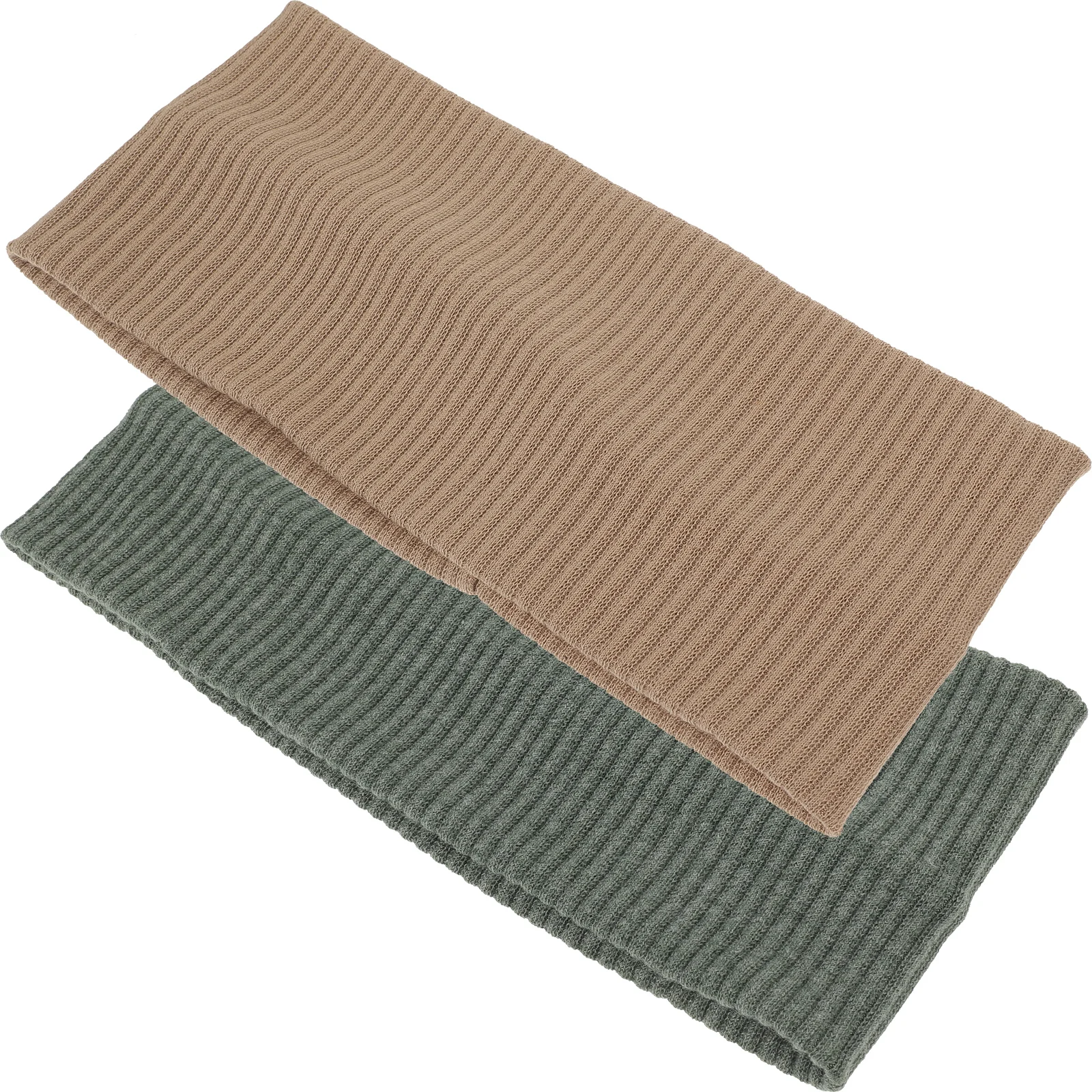 

2Pcs Women Yoga Sweatbands Athletic Hair Bands Yoga Headbands For Women for Sports Running Wide Edge Black Khaki