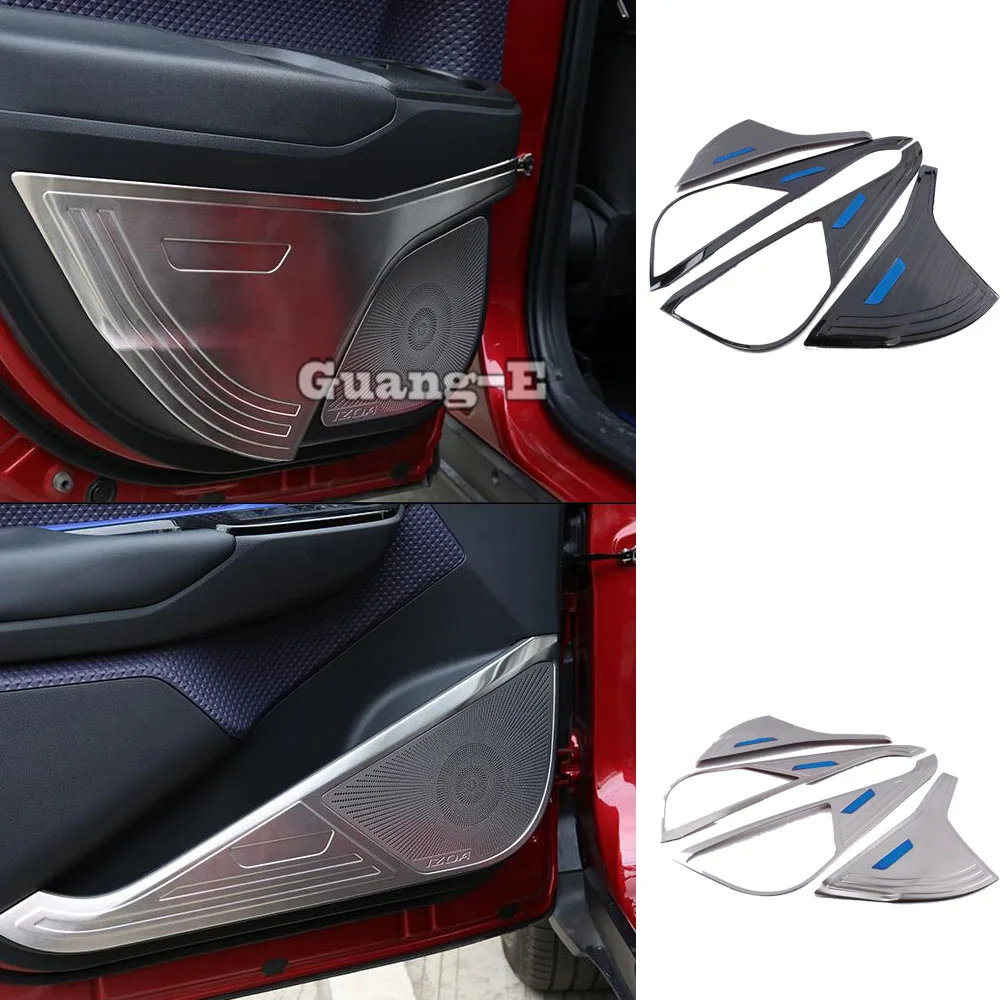 

Inner Door Protective Cover Anti-Kick Board Sticker Trim Decoration Garnish 4pcs For Toyota C-HR CHR 2017 2018 2019 2020 2021