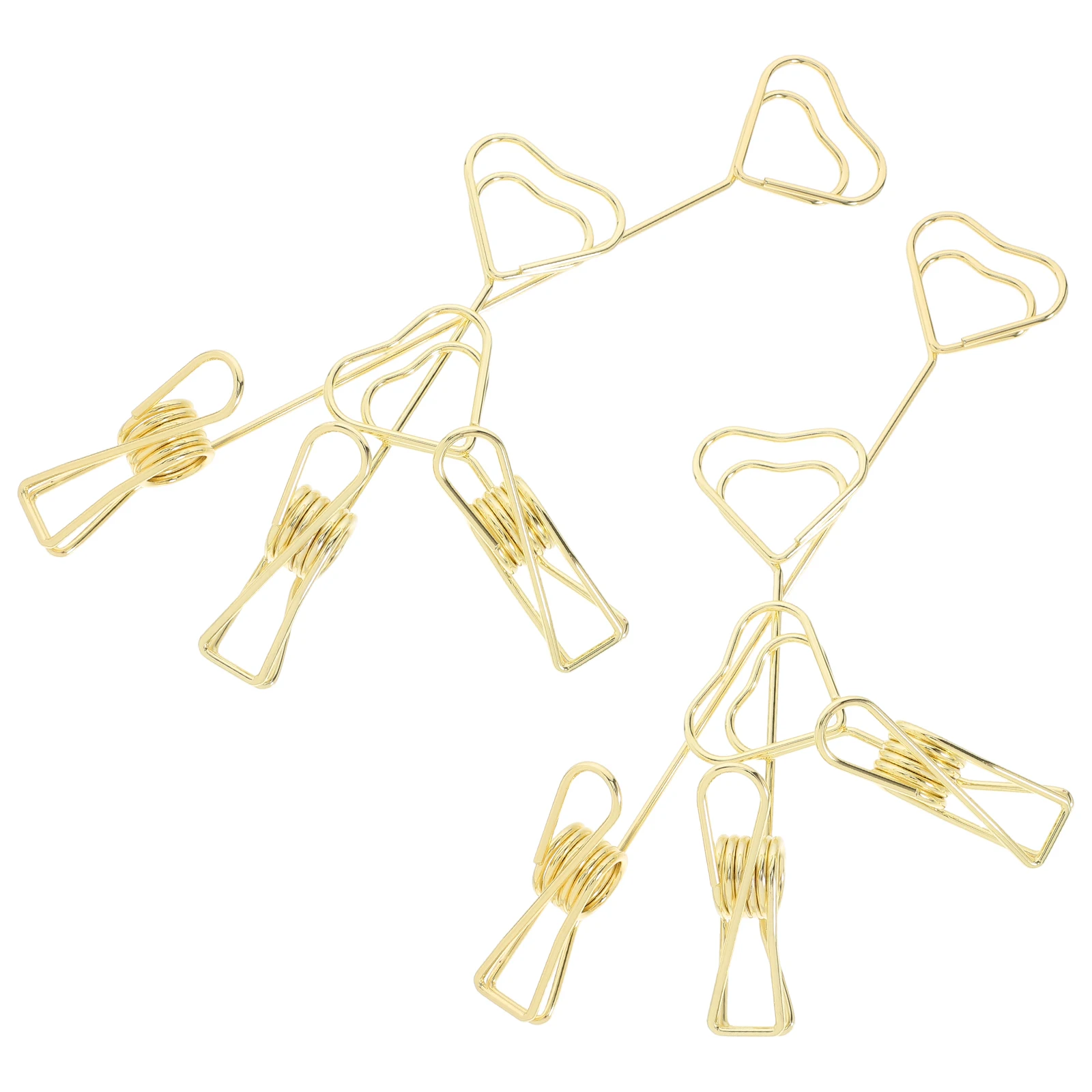 

6 Pcs Memo Holder Desk Accessories Metal Heart Shaped Note Clips Card Wire Office Organizers Vertical Holders for Memos Place