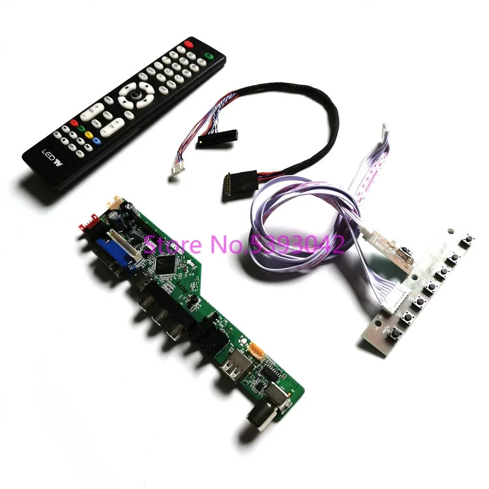 KIT Fit LP140WH2 (TL)(S1)/(TL)(S2)/(TL)(S3)/(TL)(SA) Screen 1366*768 LVDS Remote 40Pin AV+USB Analog TV Control Drive Board