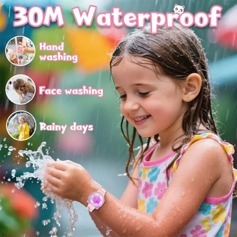 Socico Kids Waterproof Watch 7 Color Light Alarm Alarm & Stopwatch, Great Presents for Ages 5-13 view 2