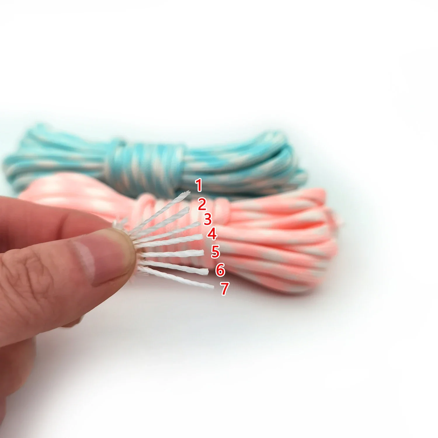 Cuerda de paracord luminosa de 5m/10m de longitud, diámetro de 4mm, 7 núcleos, para tienda de campaña, senderismo, camping, tendedero, pulsera, cuerda trenzada, cordón.