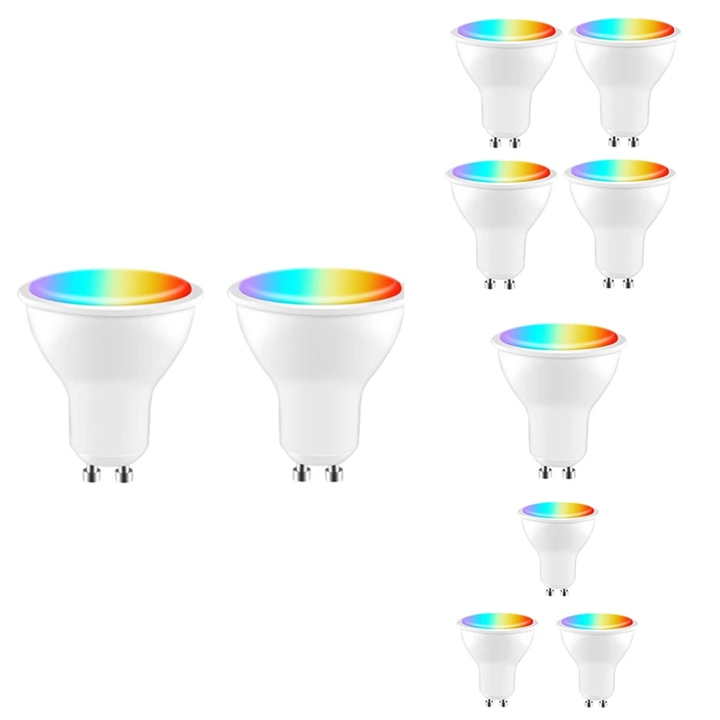 ABDJ-Tuya GU10 Smart LED Bulb Dimmable 5W AC100-130V WIFI+Bluetooth Smart Life App Control Work With Alexa Google Home