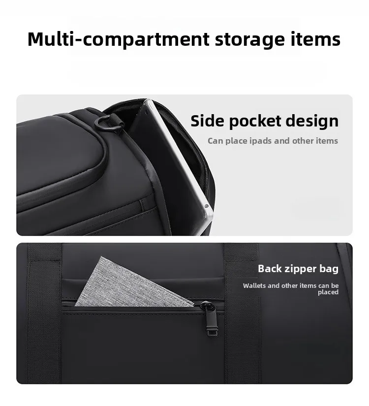 New Casual Sports and Fitness Bags, Dry and Wet Separation Hand-held Travel Bags, Independent Shoe Compartments, Crossbody Bags