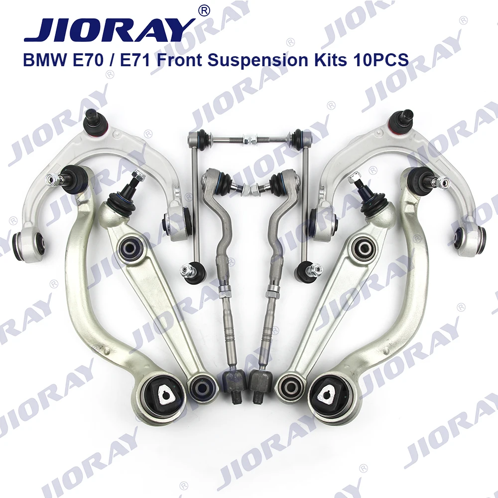 JIORAY Control Arm Ball Joint Stabilizer Link Tie Rod End Assembly Kits For BMW X5 X6 Series E70 E71 E72 30d 40i Hybrid xDrive