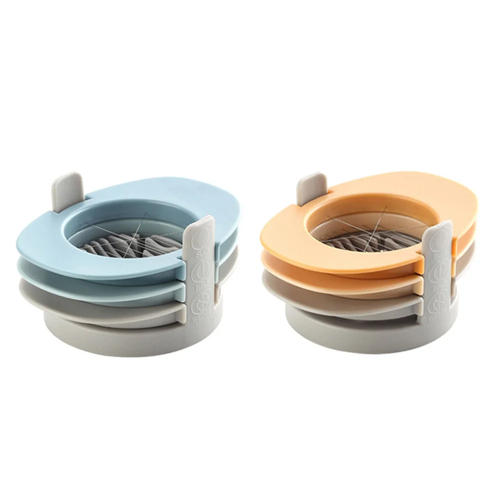 

Creative 3-in-1 Stackable Egg Slicer Multifunction Egg Fancy Egg Dividers Egg Separator Kitchen Tool (Blue)