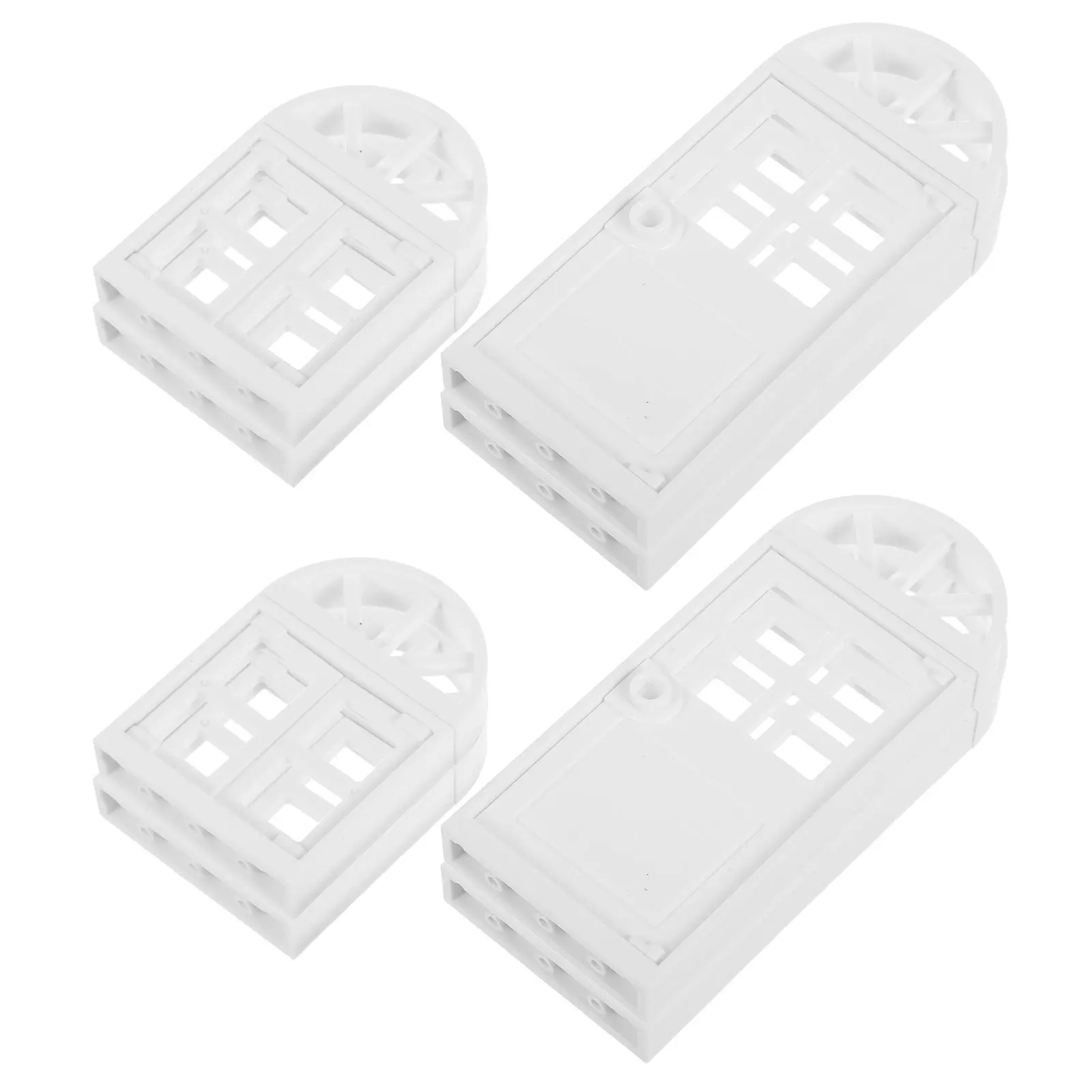 

8Pcs Miniature Dollhouse Furniture Set Plastic Window Door Models for DIY Tiny House Craft Kits Building Scene Decoration