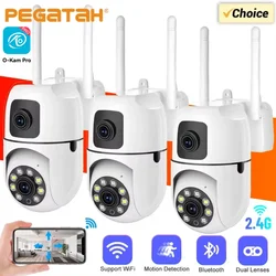 4K 8MP WiFi Surveillance Cameras Dual Lens IP Camera WiFi Outdoor Security Protection Auto Tracking CCTV PTZ Cam O-KAM Pro