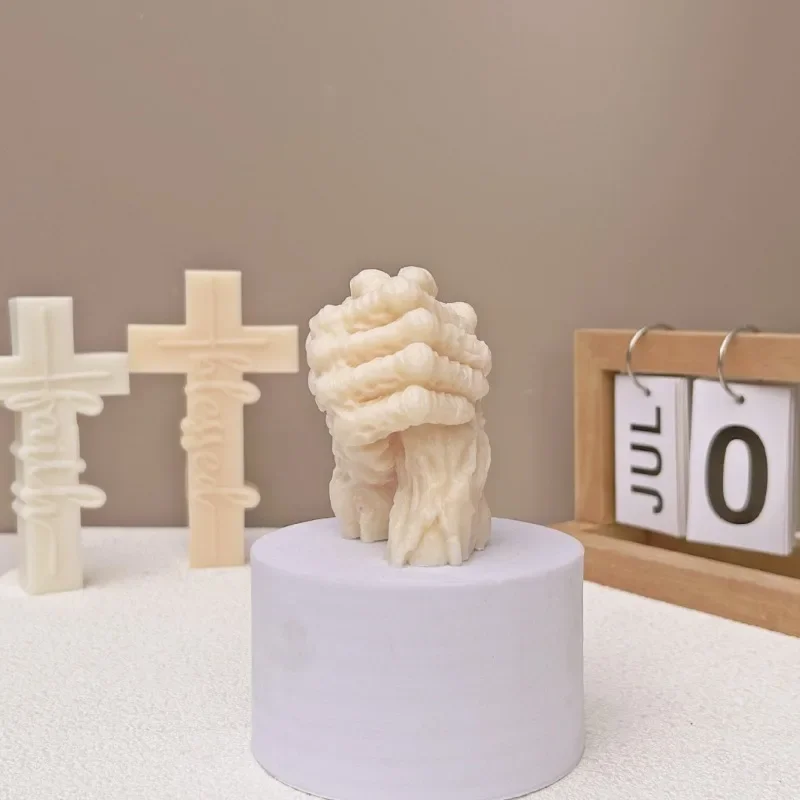 Moules en silicone parfumés en résine époxy pour désodorisants de voiture, motifs Croix de la Foi et Croix Bénie - pour la création de décorations d'intérieur DIY et de cadeaux religieux, durables
