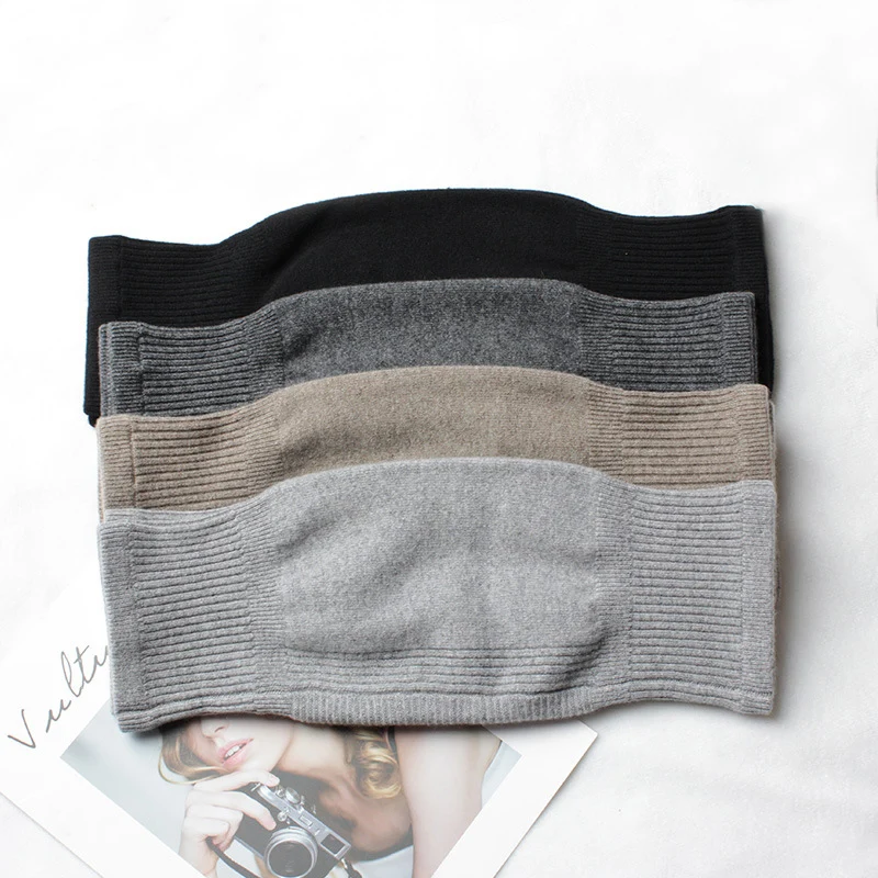 Calentadores térmicos de rodilla de cachemira tejidos calibre 12