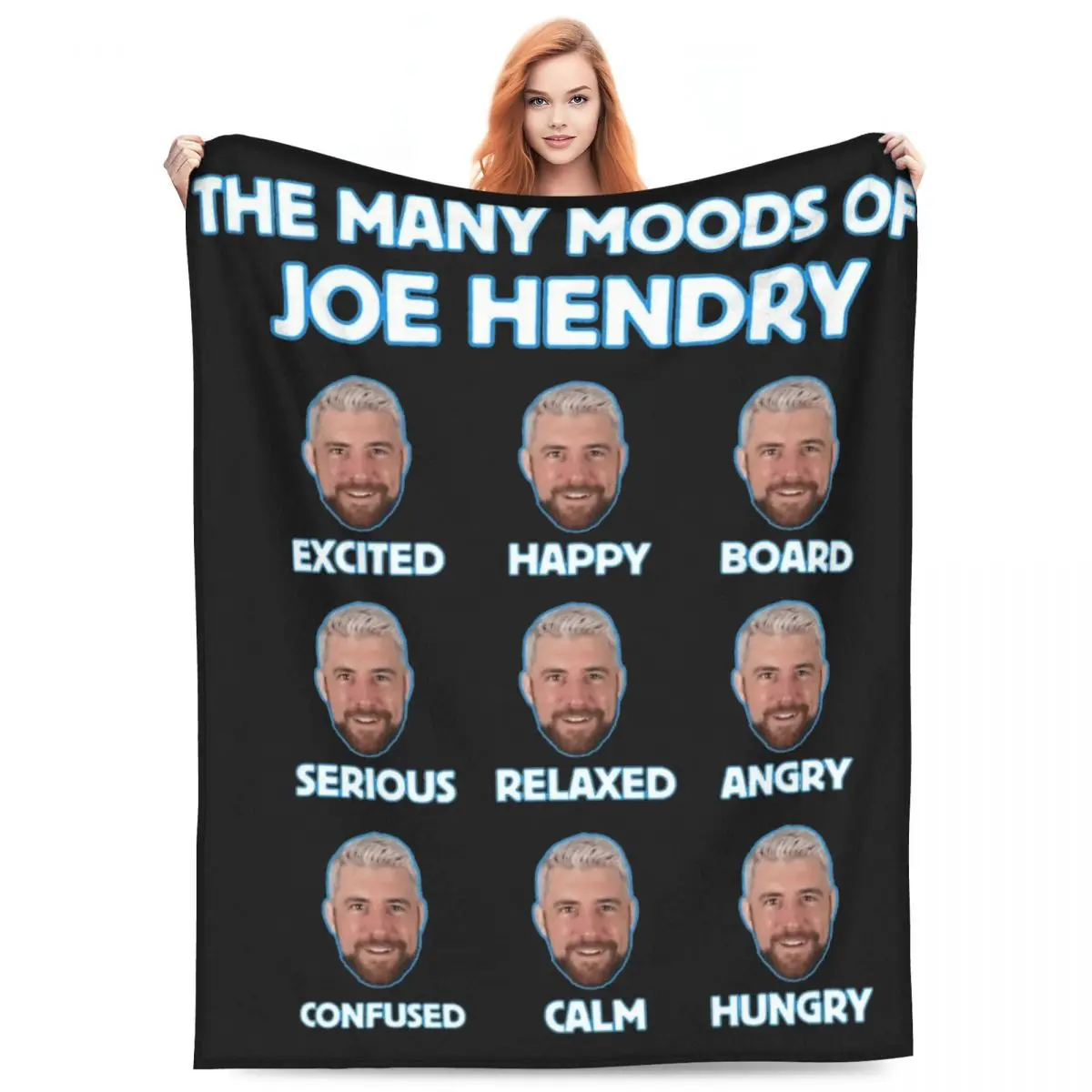 Many Moods Of Joe Hendry! Throw Blanket Coral Fleece Plush Home Wrestling Wrestler Throw Blankets Relax Super Warm Bedspreads