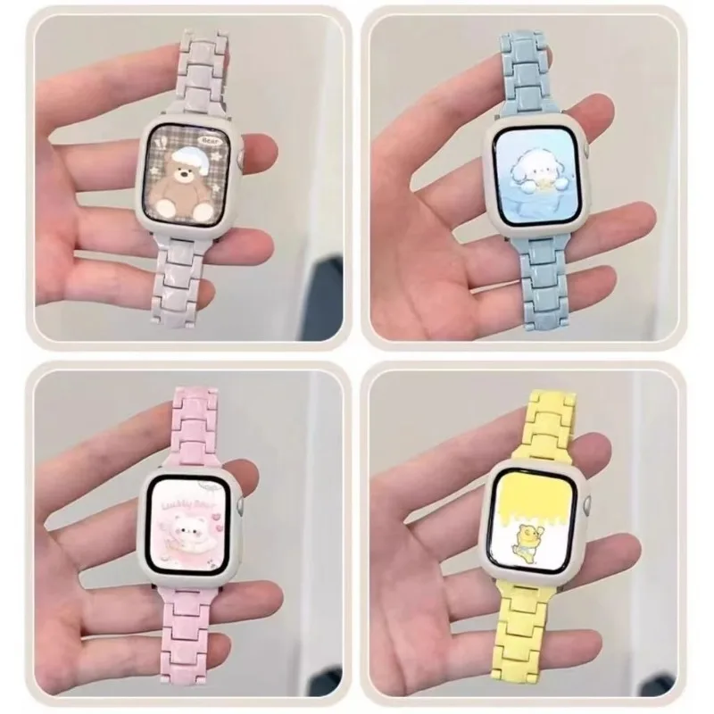 Candy Slim Plastic Strap+Case For Apple Watch 46mm 42mm 49mm 41mm 45mm 40mm 44mm For iWatch Series 11 10 9 8 7 6 5 4 SE Ultra3/2 image 6