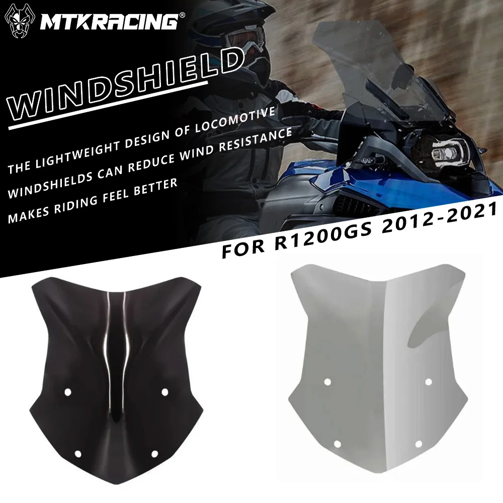 MTKRACING parabrisas para BMW R1200GS 2012-2021 pantalla frontal de motocicleta parabrisas carenado parabrisas Deflector de escudo de viento