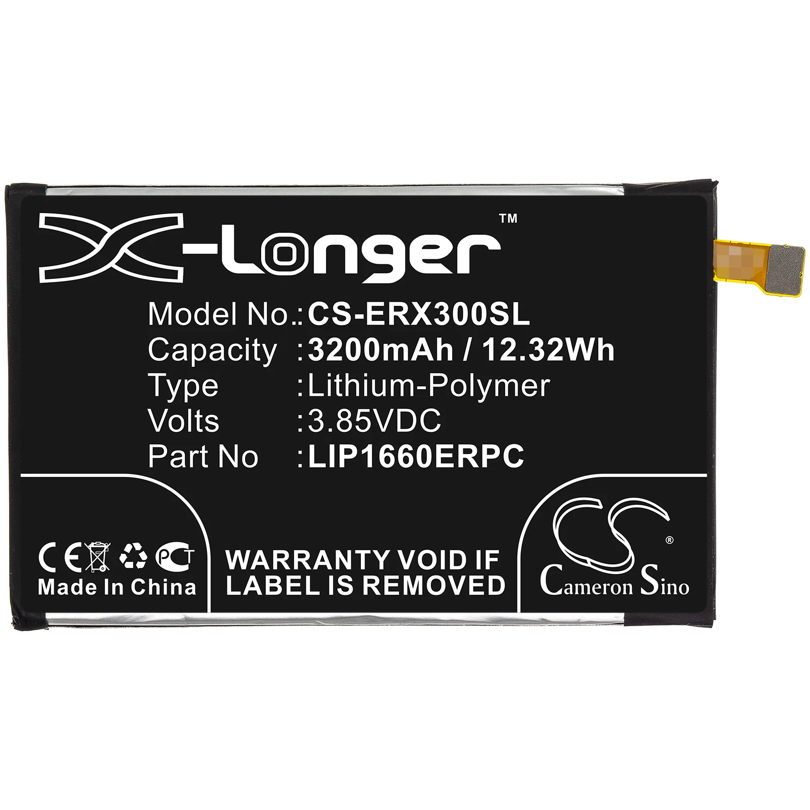 

Li-Polymer Mobile, SmartPhone Battery for Sony,3.85v,3200mAh,Xperia XZ3 H9436 801SO SO-01L SOV39 H9493 H8416,LIP1660ERPC