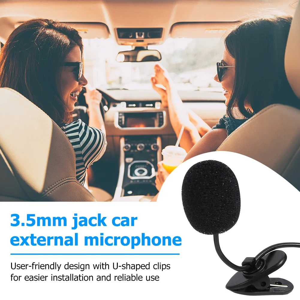 Mini Car Microphone 3.5 Mm Stereo Jack Car External Microphone Anti-noise Hands-free Communication for Vehicle DVD GPS Player