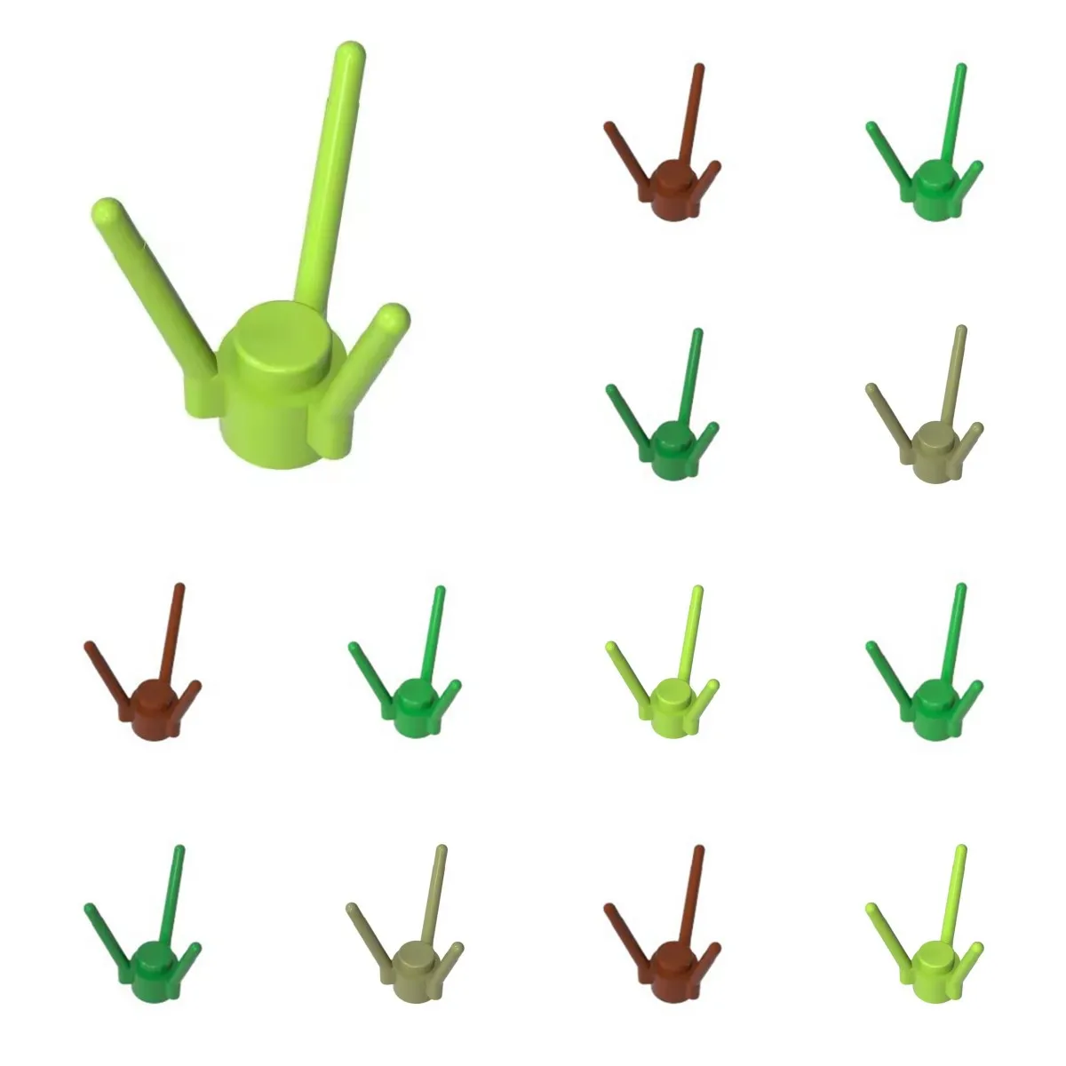 50 stücke MOC Teile 3741 Pflanze Blume Stem Bausteine Straße Pflanzen Blumen Dekoration Zusammengesetzte Ziegel Spielzeug Für Geschenke