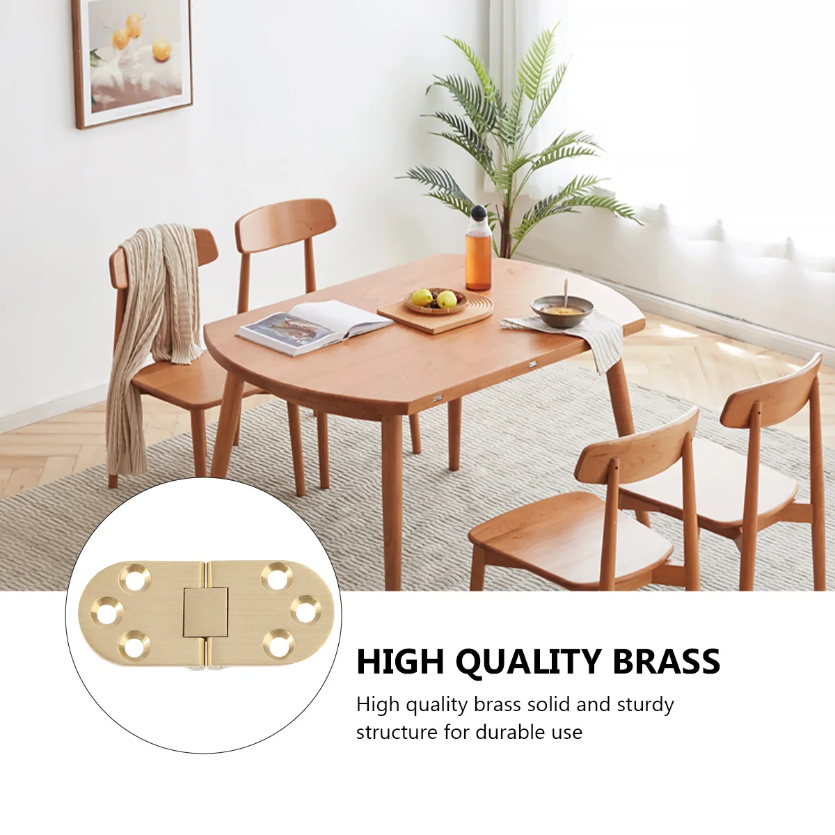 

Solid Brass Hinges Connectors For Table Cabinet Door Folding Tables Cupboard Durable Sturdy Structure Universal Use Hardware