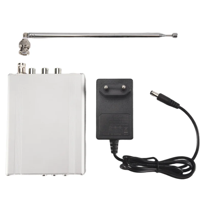 

N01R-TV-TX200 VHF/UHF Analog TV Transmitter Support HD/AV Input Analog Signal Transmitter With Telescopic Antenna EU Plug