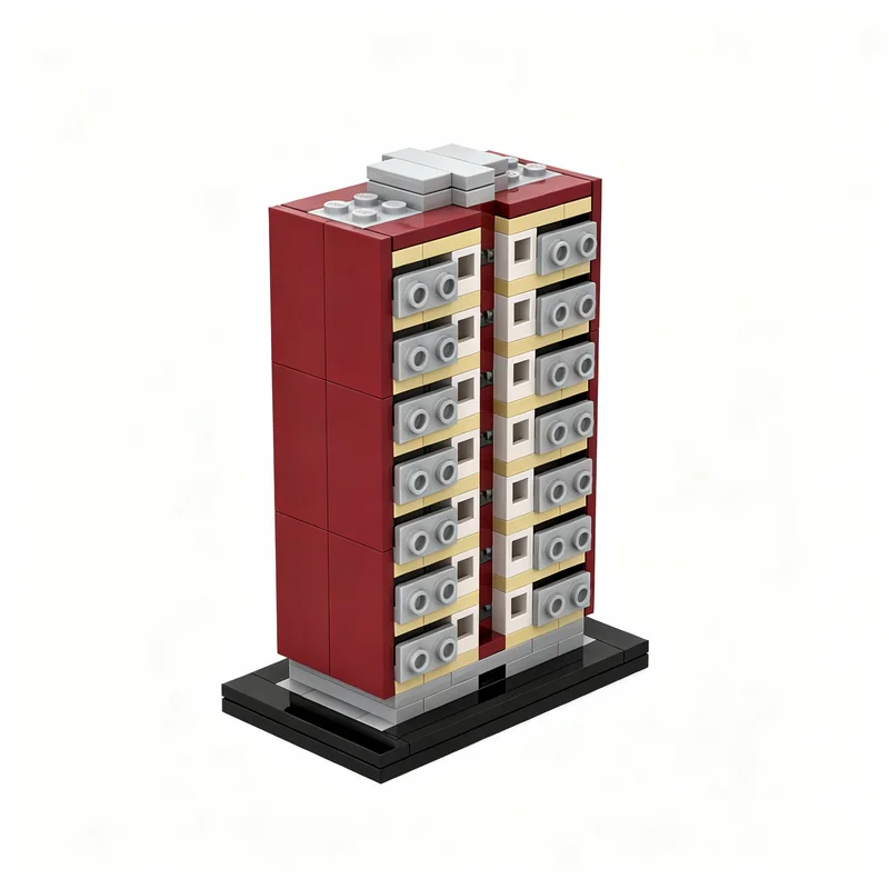 

250 деталей MOC: Конструктор «Квартирный дом» (архитектурная модель), развивающая игрушка, рождественский подарок, творческая идея, обучающий набор