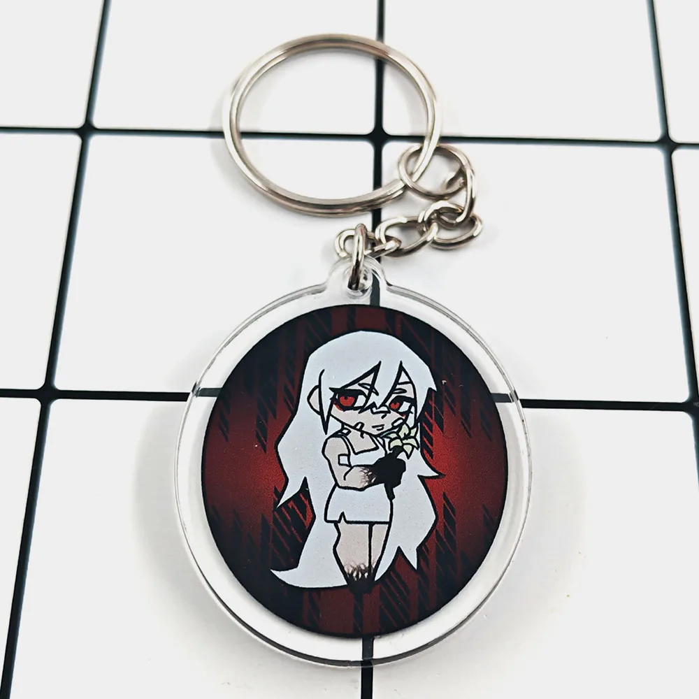 Signal Lost Game Character Keychain Double Sided Pattern Transparent Plastic Pendant Game Periphery Player Accessories Gifts
