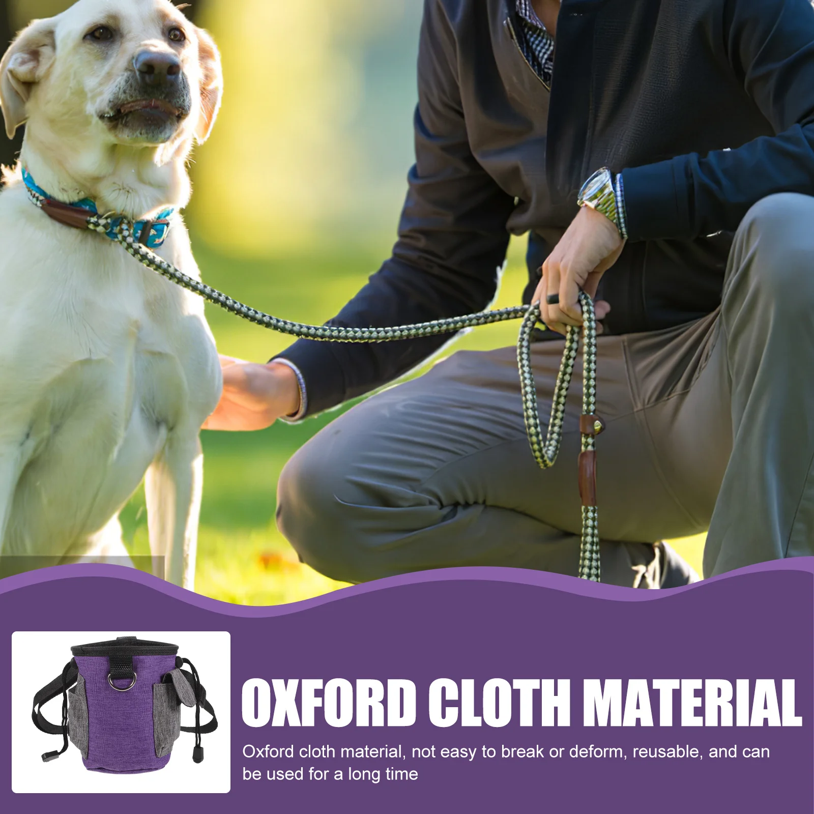 

Dog Treat Bag Portable Wear-Resistant Outdoor Dog Snack Pouch for Training Walking Puppy Food Storage Pouch Portable Treat Bag