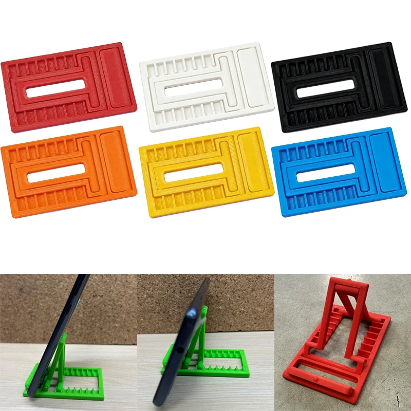 

1 шт., 7-уровневая регулируемая складная подставка для телефона, мини-настольный держатель размером с кредитную карту, портативный, компактный, для хранения в путешествиях