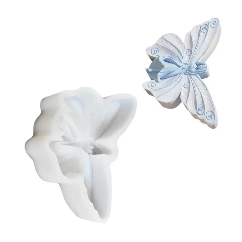 

E8BD Silicone Moulds Butterfly Fairies Molds Handmade Ornament Molds Epoxy Resin Molds Plasters Molds for Candle Making