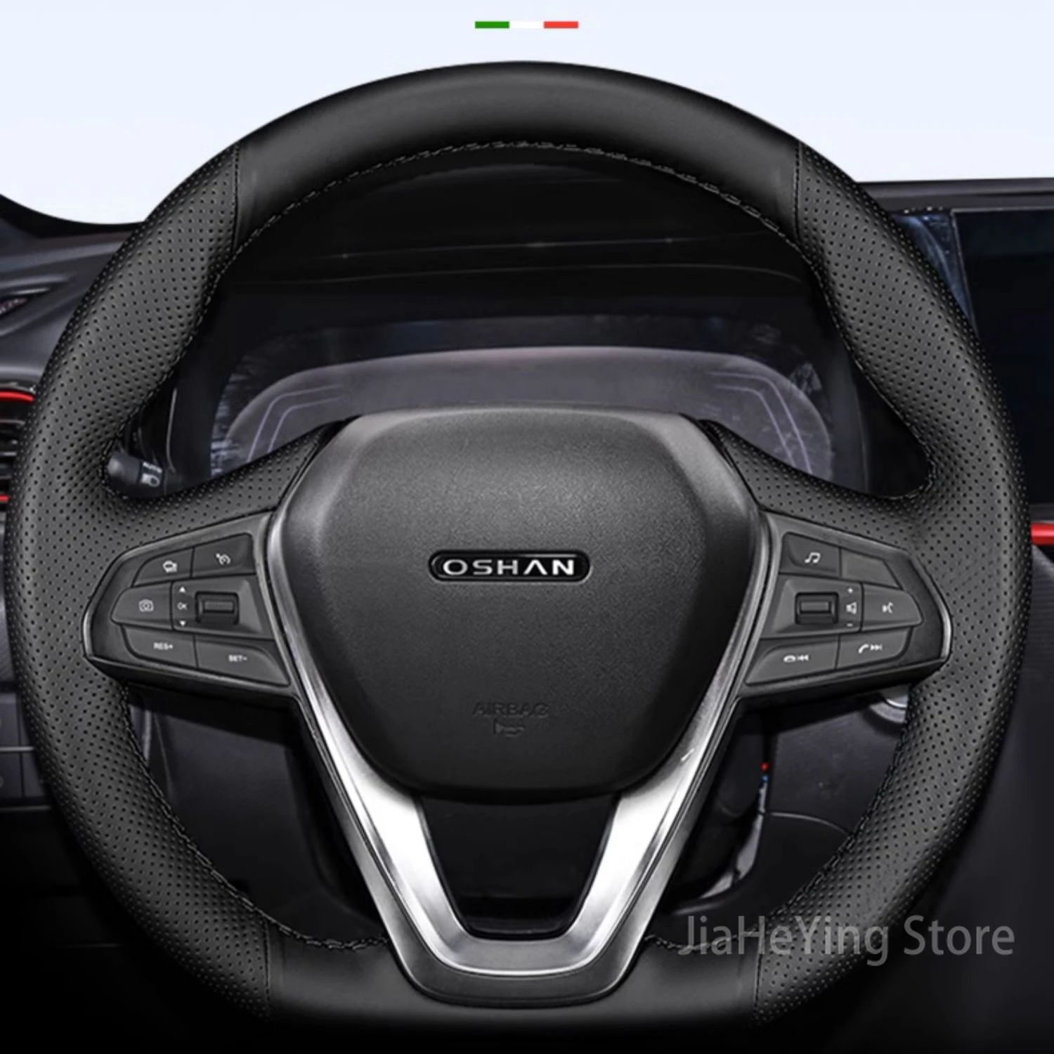 

For Chang'an OSHAN Z6 X7plus X5plus X70a Top Leather Hand Sewn Steering Wheel Cover Handle Cover Interior Accessories