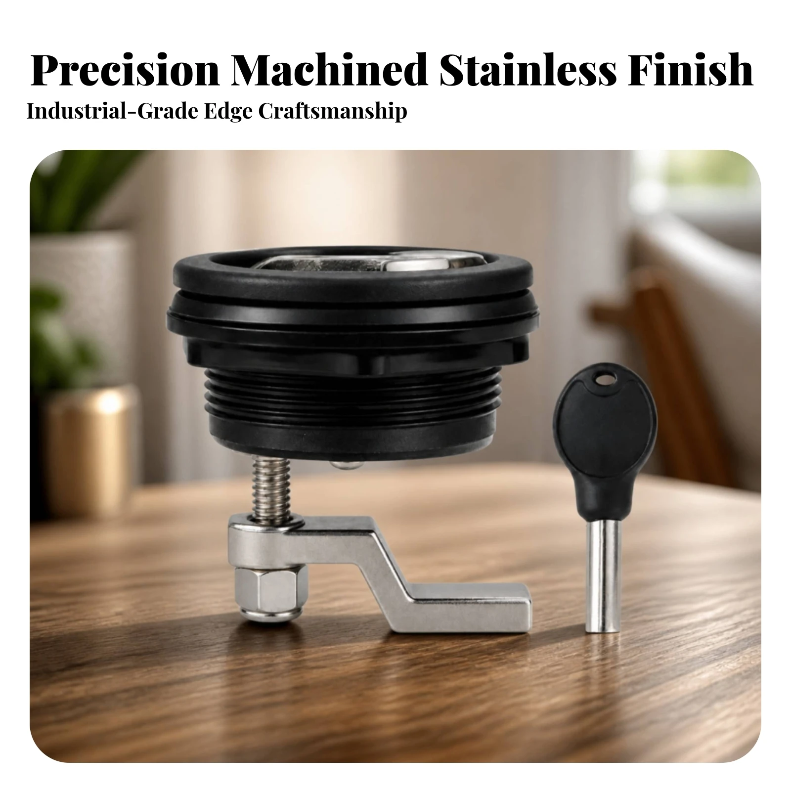 Marine Floor Lock Slim Recessed Floor Lock Hardware Polished Easy Installation for Boat Owners, Boats, Yachts