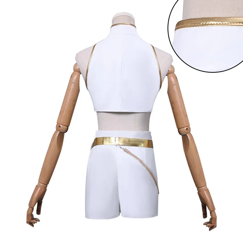 Disfraz de LQDemon Hunters KPop Rumi, traje blanco, ropa coreana para mujeres y niñas, trajes de fantasía para fiesta de Carnaval y Halloween