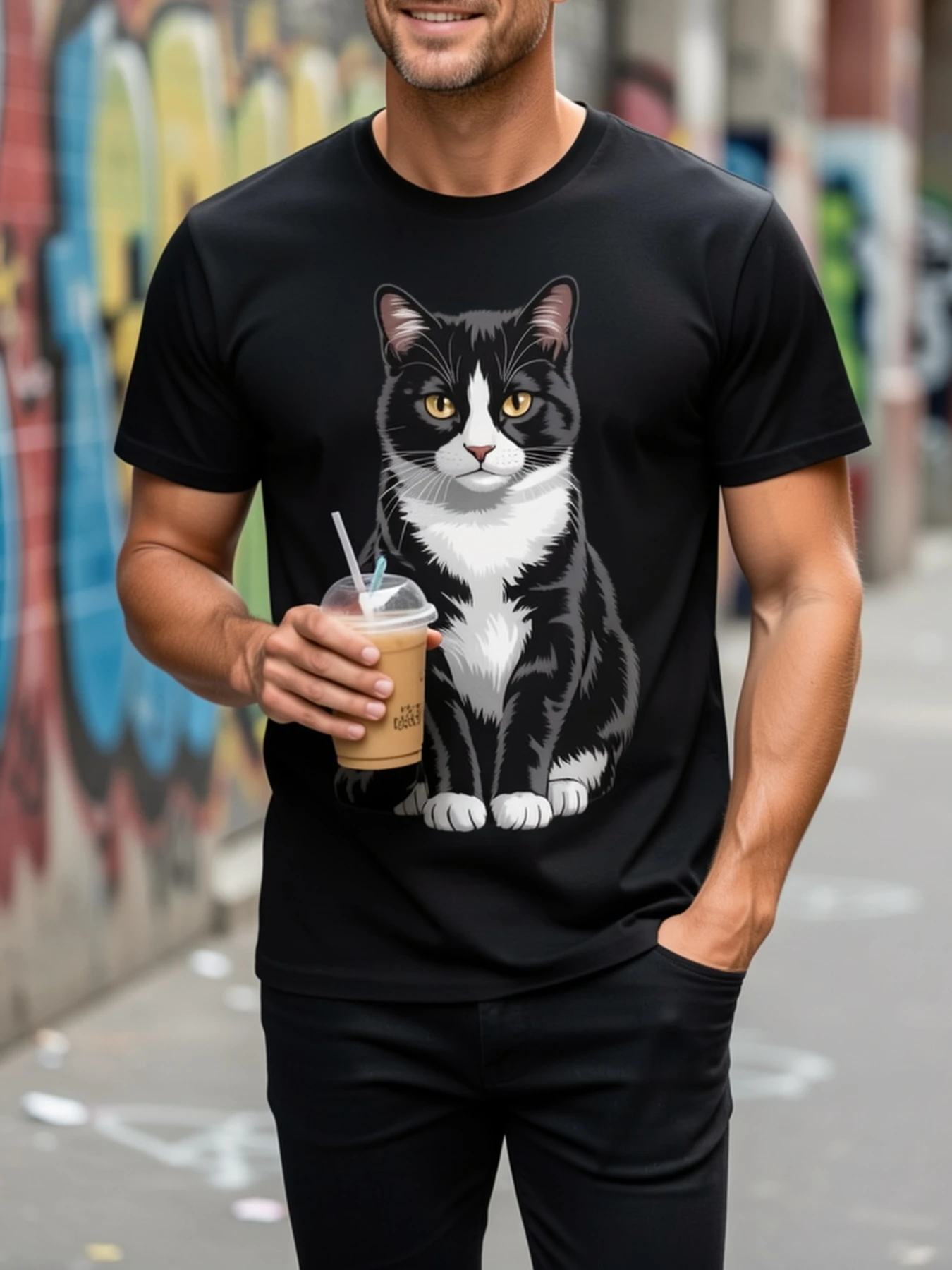 Men Formal Wear All Black - Camiseta de algodón de 180 g/m²