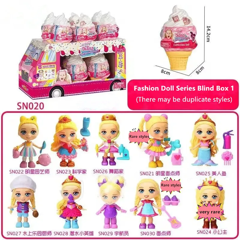 

Diana Little Princess Trendy Toy Surprise Blind Box Girl Doll Fashion Cute Pet Anime Figures Toy For Children's Christmas Gift