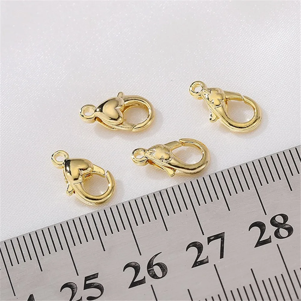 14K Heart Plum Lobster Buckle Spring Buckle Handmade Diy Bracelet Necklace Connected Buckle Jewelry Material Accessories K016