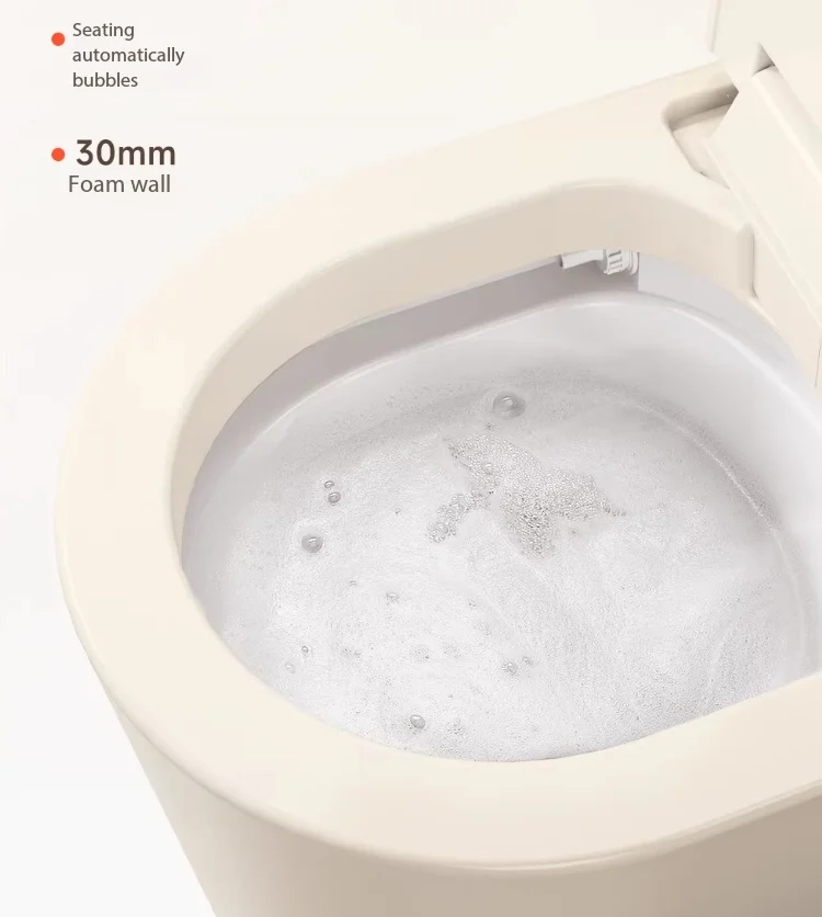 

Fully Automatic Smart Toilet with Heated Seat Warm Wash Dual-Flush Modern Design S-Trap Drainage and Remote Control Included