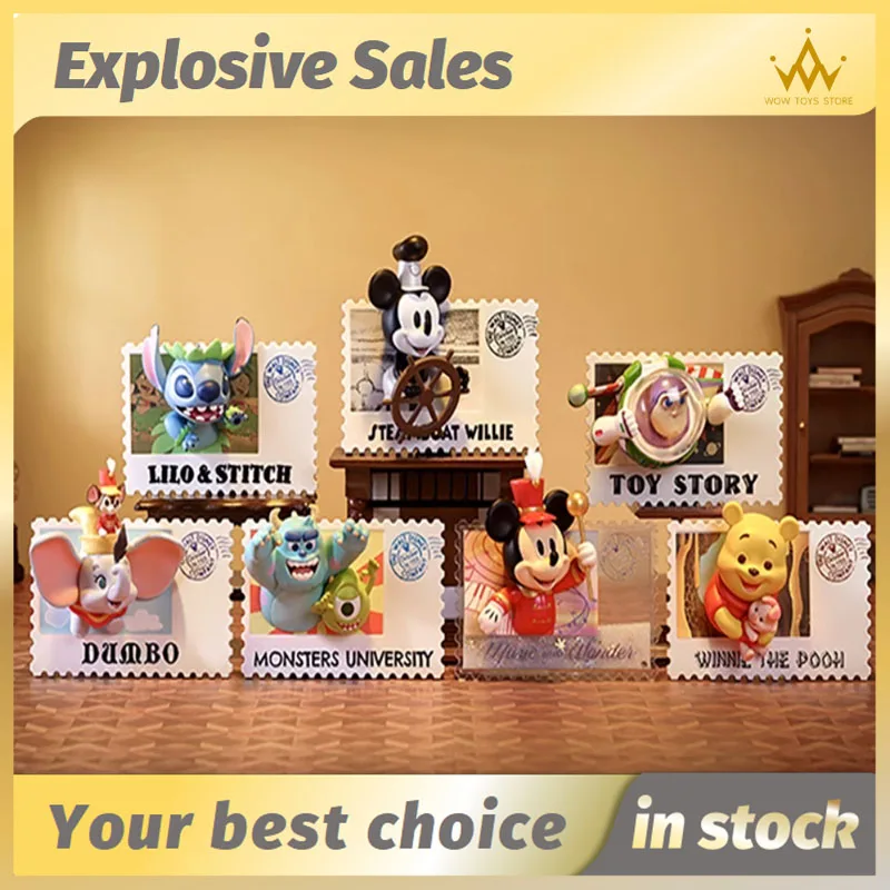 

Miniso Sanrio Mystery Box Winnie The Pooh New Edition Disney 100 Anniversary Retro Style Stamp Series Blind Box Garage Kit Toys