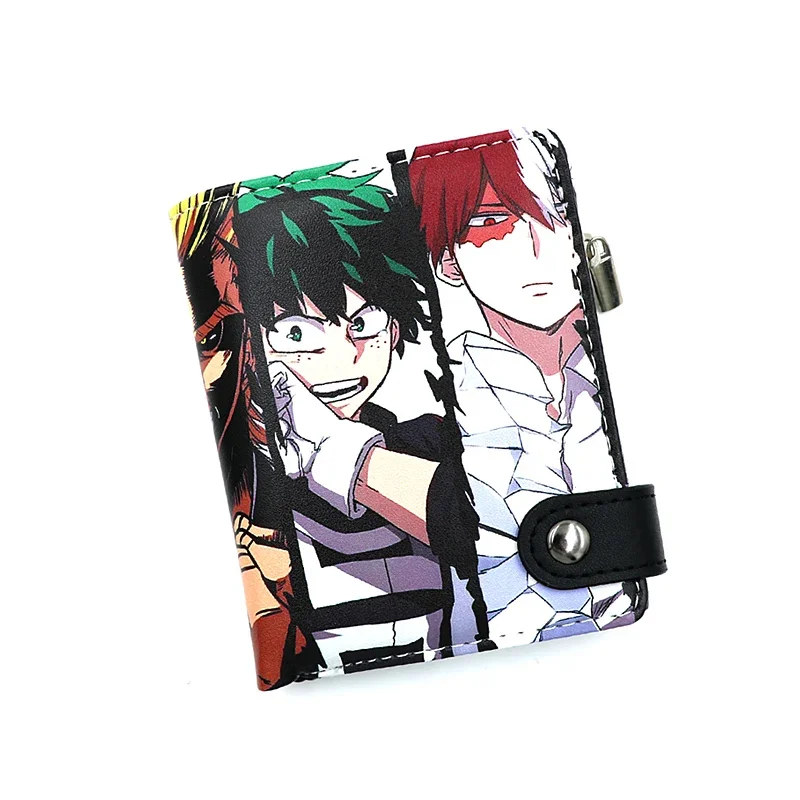 

Anime My Hero Academia Men Wallets Midoriya Izuku Short Coin Purse Todoroki Shoto Card Holders