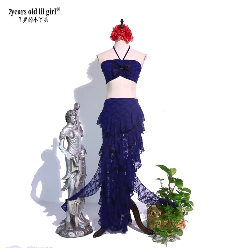 Tribal Belly Dance Practice Performance Dress Korean Lace Suit Brand Design multiple colors CBB06