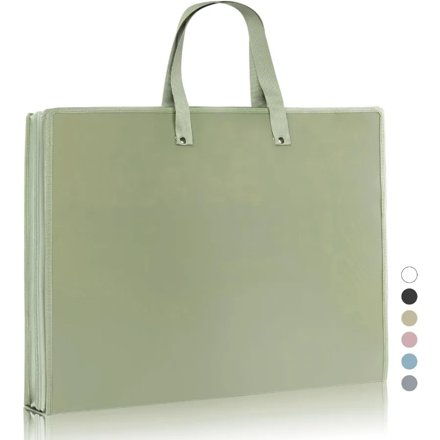 Borse per portafogli artistici Libri di stoccaggio 23,2 18,1 pollici per cartelle di portafogli artistici Borsa per poster con cerniera e manico pieghevole in rete