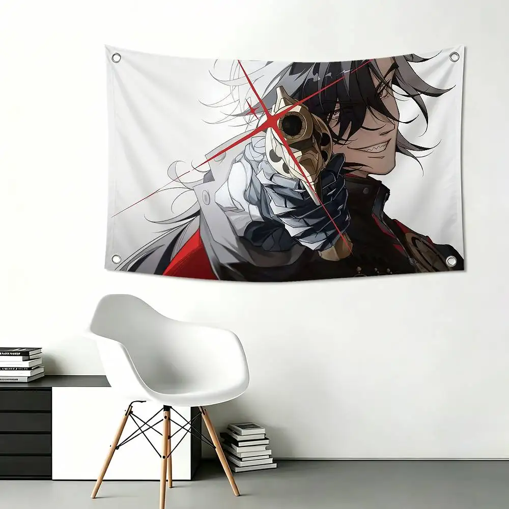 Cartoon H-HonkaiStar R-Rail B-Boothill Flags Wall Hanging Tapestry Outdoor Garage Room Decorative flag Background Blanket