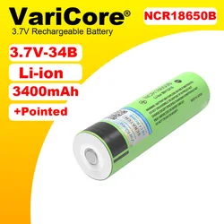 Hot VariCore Original NCR18650B 3.7v 3400mAh 18650 Lithium Rechargeable Battery with Pointed(No PCB) batteries