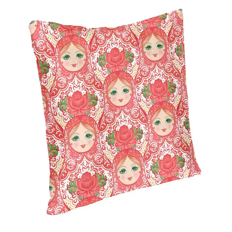 Russian Babushka Matryoshka Doll Cushion Cover 45x45 cm Soft Nordic Throw Pillow Case Home Decoration Sofa Pillowslip Dakimakura