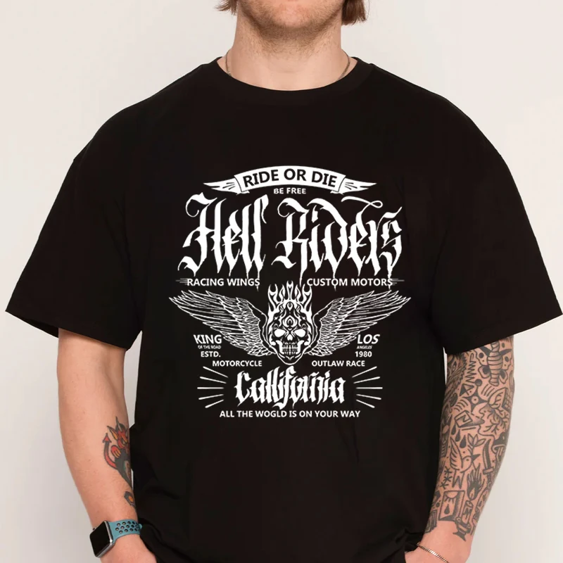 

Motorcycle Emblem T Shirt Art T-shirt 100% Cotton O-Neck T Shirt Short Sleeve Casual Mens Tshirt Top Tees