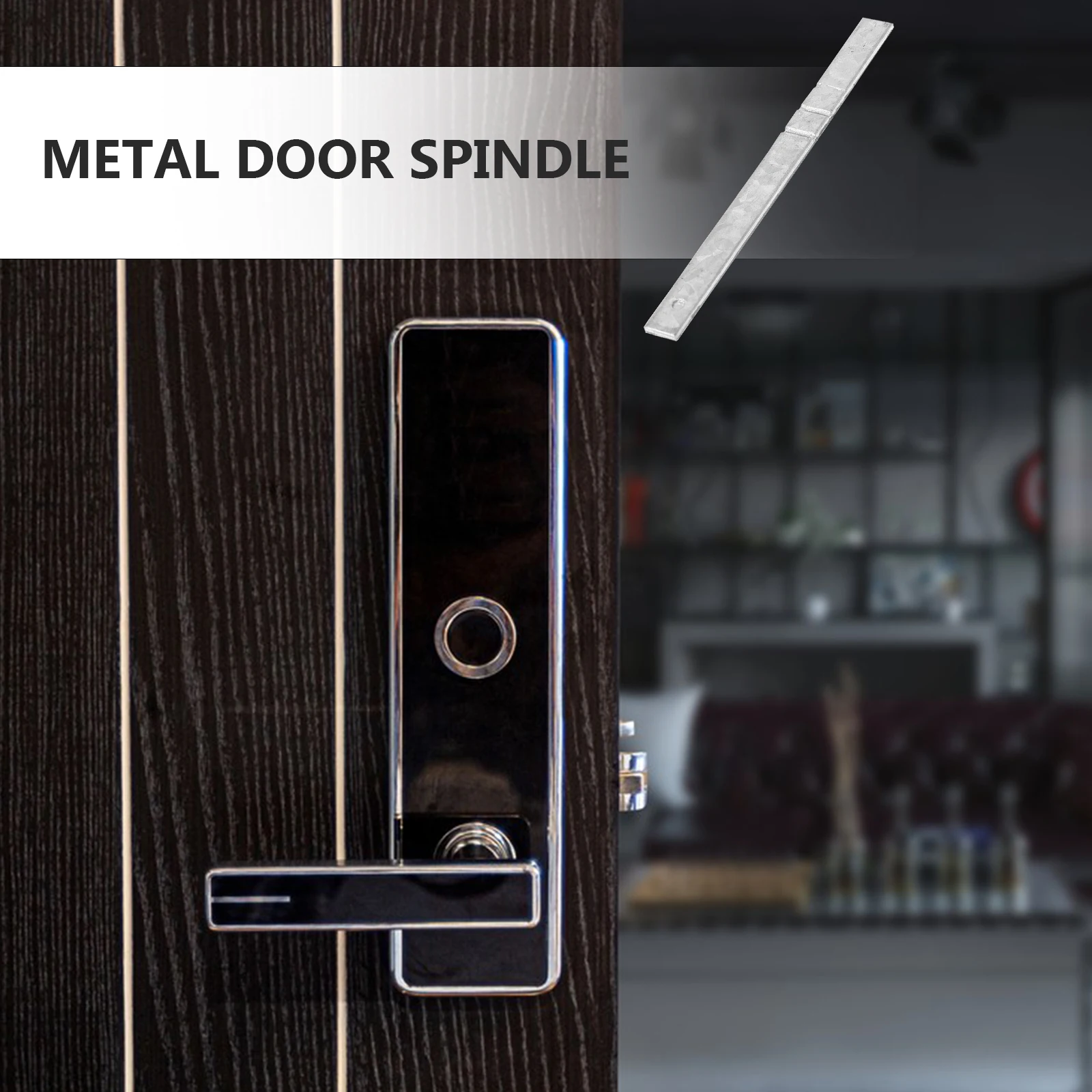 

Door Lock Handle Accessories Silver Metal Spindle Bar Vintage Door Knob Replacement Old Style Hardware Long Straight