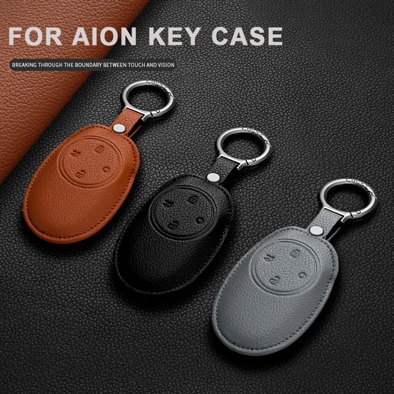 

Leather Car Remote Key Case Cover Shell Fob For Gac AION S PLUS New Energy Trumpchi Aion V Y LX 2023 GE3 GA3S Tyrannosaurus Rex