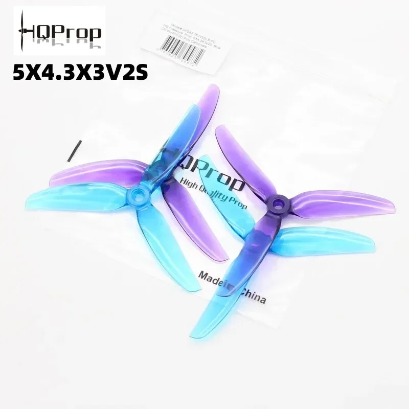 HQPROP 5X4.3X3V2S 5043 5X4.3X3 3-Blade PC Propeller for RC FPV Racing Freestyle 5inch Drones Replacement DIY Parts
